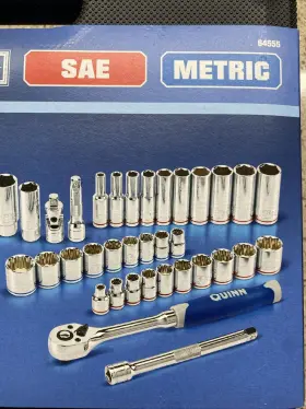 64555 QUINN HAND TOOLS Drive Vis Socket Set #3