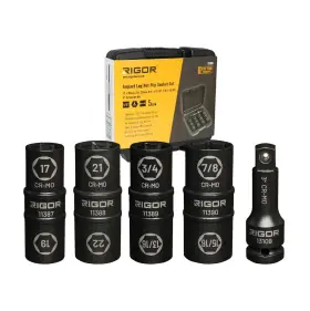 11386 RIGOR Drive Wheel Lug Nut Socket Set Impact