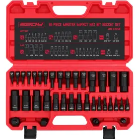 82058 SEDY Hex Bit Impact Socket Set Adapters Drive Mas