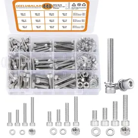 YZT-Y-448 SEELUBALAR Hex Head Socket Cap Bolt Nut Stainle