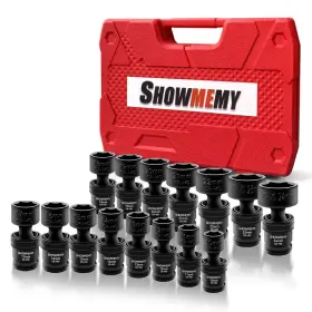 B0DLSS57RG SHOWMEMY Drive Impact Joint Socket Set Points