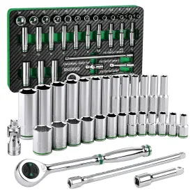 025141110418 SK Drive Socket Set Ratchet Superkrome