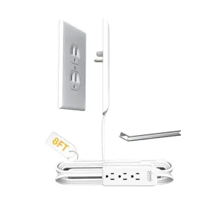 9-P-OVSZ-W SLEEK SOCKET Shock Child Pet Protector Outlet