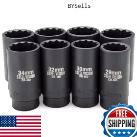 B07JXYJCYL STEEL VISION Drive Impact Socket Set Spindle Axle