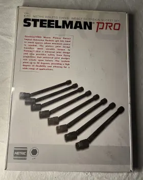 97887 STEELMAN PRO Pinless Swivel Impact Extension Socket Set