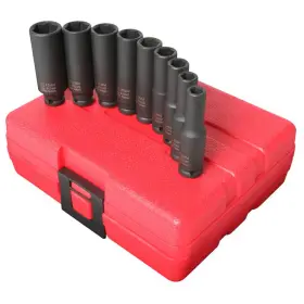 Sunex Tools 711181703054 1/4 Inch Drive Deep Metric Socket Set 9-piece