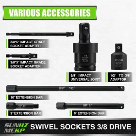 SML28 SUNHZ MCKP Drive Impact Socket Set #3
