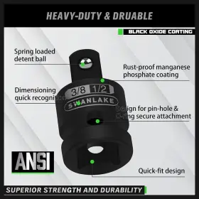 SW-66049 SWANLAKE GARDEN TOOLS Steel Impact Socket Adapter #3
