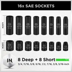 SW-66107N SWANLAKE GARDEN TOOLS Drive Impact Socket Set #2