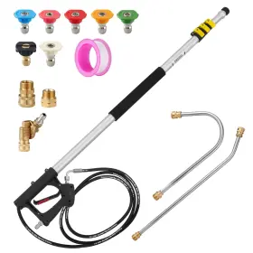 717012843944 TECOLOY Telescoping Pressure Washer Wand Power