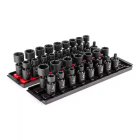 313096544519 TEKTON Drive Joint Impact Socket Set Rails Trays
