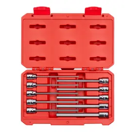 Tekton Shb91302-d 3/8 Inch Drive Long Hex Bit Socket Set 10-piece 3-10 Mm