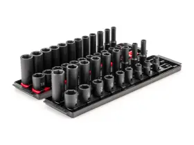 SID91216 TEKTON Drive Impact Socket Set Rails Trays