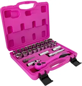 PB-26-SS THE ORIGINAL PINK BOX Drive Socket Set