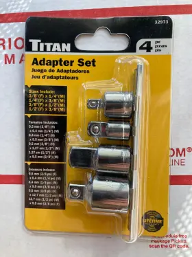 32973 TITAN Square Drive Socket Adapter Converter Combination