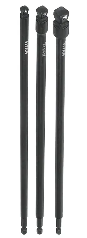 49012 TITAN Tools Impact Wobble Socket Adapter Set
