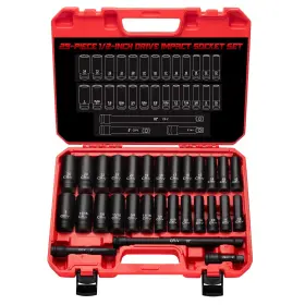 29PC-SOCKET-RED TOHOME Drive Impact Set Steel