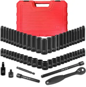 56PC-SOCKET-RED TOHOME Drive Impact Set