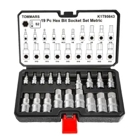 95643 TOMMARS Hex Bit Socket Set Allen Tool Steel