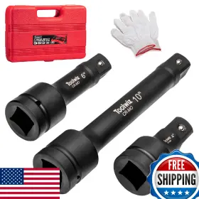 B0DCNP73XK TOOLWIZ Socket Extension Set Steel