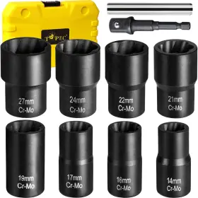 RE-9 TOPEC Bolt Extractor Set Lug Nut Remover Socket Tool Im