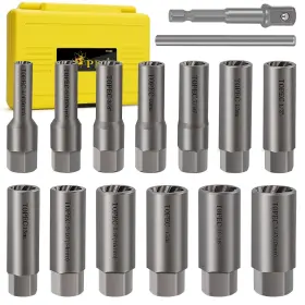 T8100 TOPEC Bolt Extractor Nut Socket Set Kit