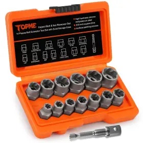 TM1226 TOPME Bolt Extractor Impact Steel Nut Remover Set Kit