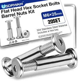 UDFL-02 USDRWAM Barrel Nuts Bolts Hex Socket Binding Screws
