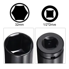782685911832 UXCELL Drive Impact Socket Hex Shank Adapter #3