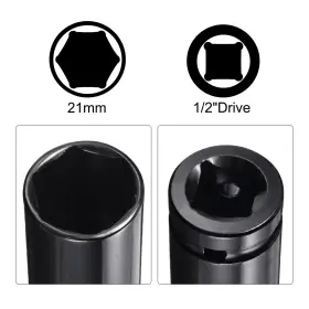782685911856 UXCELL Drive Impact Socket Hex Shank Adapter #3