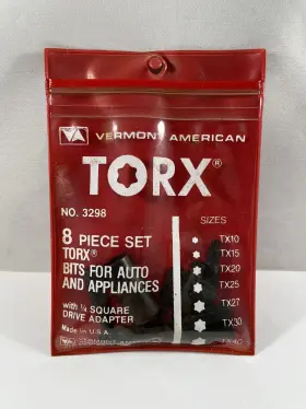 3298 VERMONT AMERICAN Set Torx Bits Auto Adapter