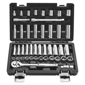 B0FTL5WW1C VEVOR Socket Set Drive Ratchet Metr