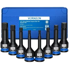 VOR059 VORXEON Drive Torx Star Impact Bit Socket Set Alloy