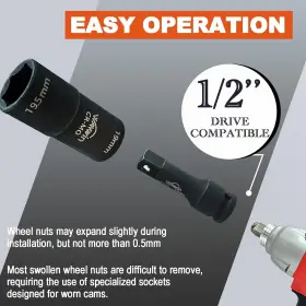 WLNF1263-07 WAYWIN Double Ended Wheel Nut Socket Set #3