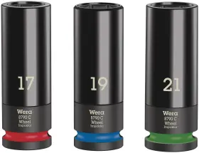 B085CRY281 WERA Wheel Impaktor Set Drive Socket