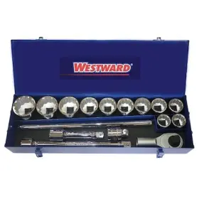 42W522 WESTWARD Drive Socket Combination Wrench Set