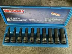 4PRH1 WESTWARD Drive Impact Hex Driver Set