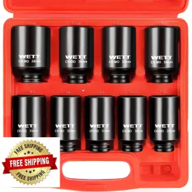 B09Y1SPS5Z WETT Drive Impact Socket Set Spindle Axle Nut