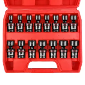 B0FDKK7L97 WETT Drive Shallow Impact Joint Socket Set Swive