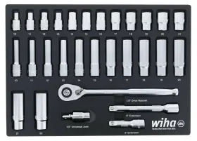 33395 WIHA Drive Socket Tray Set