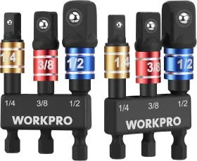 820909612513 WORKPRO Impact Socket Adapter Set Drive