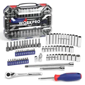 B0839YJF65 WORKPRO Socket Set Release Ratchet