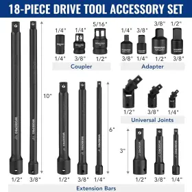 UW003099AE WORKPRO Drive Tool Set Socket Adapters #2