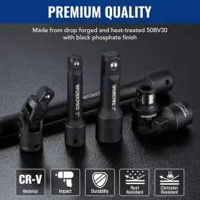 UW003099AE WORKPRO Drive Tool Set Socket Adapters #3