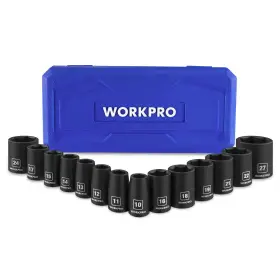 W074560 WORKPRO Drive Shallow Impact Socket Set