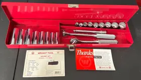 076799003386 WRIGHT TOOL Nos Socket Ratchet Set Std