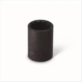 Wright Tool 134112 - 1/2inch Drive 12 Point Standard Black Industrial Socket 3/8inch