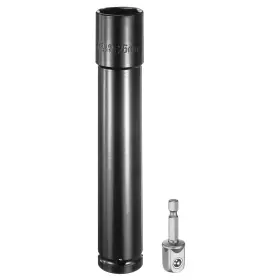 Zaplyte 617662647513 1/2 Inch Drive 26mm Metric 6-point Impact Socket 8 Length 1/4 Hex Shank Adapter