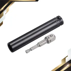 Zaplyte 669739985523 1/2 Inch Drive Socket 19mm Deep 6-point Impact 6 1/4 Hex Shank Adapter