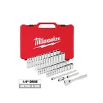 Milwaukee Tool 1/4" Drive 50pc Ratchet & Socket Set - Sae Metric 48-22-9004. Fixed Price $114.53.
